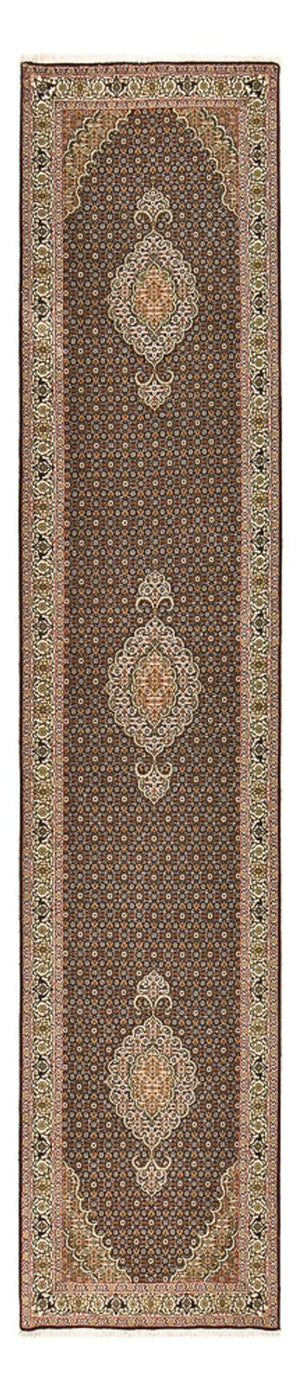 Runner Persisk matta - Tabriz - Royal - 396 x 82 cm - mörk beige