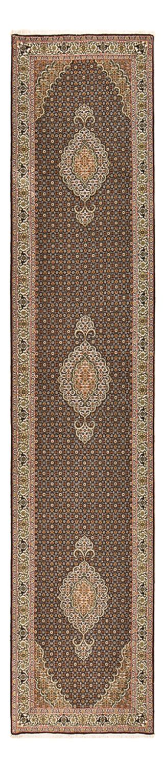 Runner Persisk matta - Tabriz - Royal - 396 x 82 cm - mörk beige