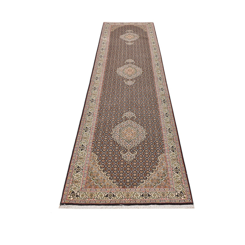 Runner Persisk matta - Tabriz - Royal - 396 x 82 cm - mörk beige