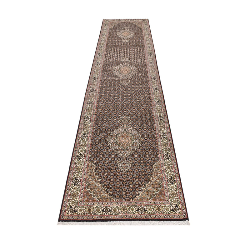 Runner Persisk matta - Tabriz - Royal - 390 x 82 cm - mörk beige
