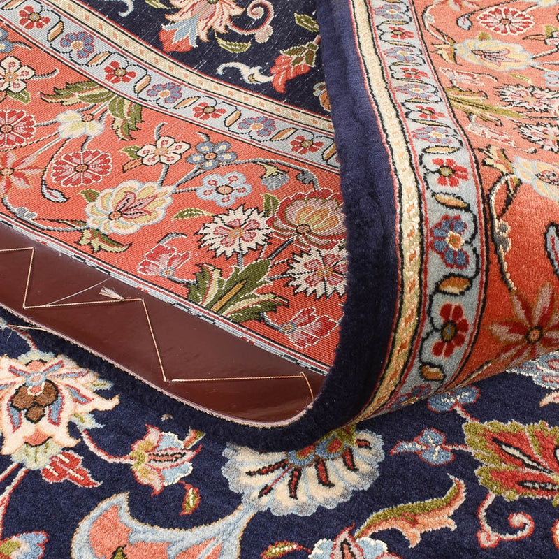 Persisk matta - Ghom - Kunglig - 202 x 141 cm - mörkblå