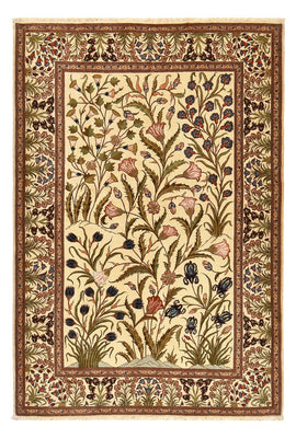 Persisk matta - Ghom - Kunglig - 202 x 136 cm - ljusbeige