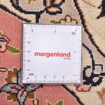 Persisk matta - Tabriz - Royal runt  - 200 x 200 cm - grädde