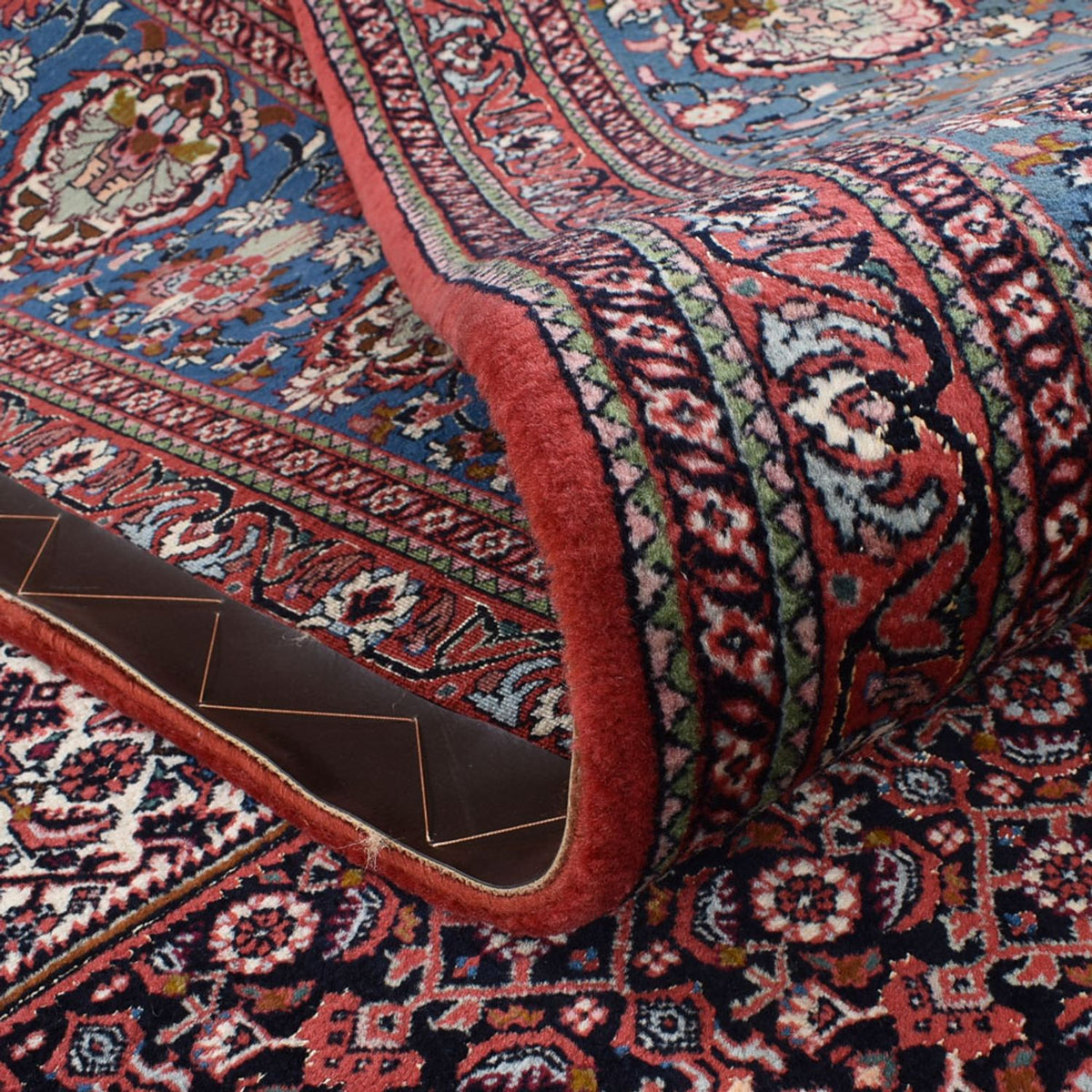 Persisk matta - Bijar - 395 x 302 cm - mörkröd