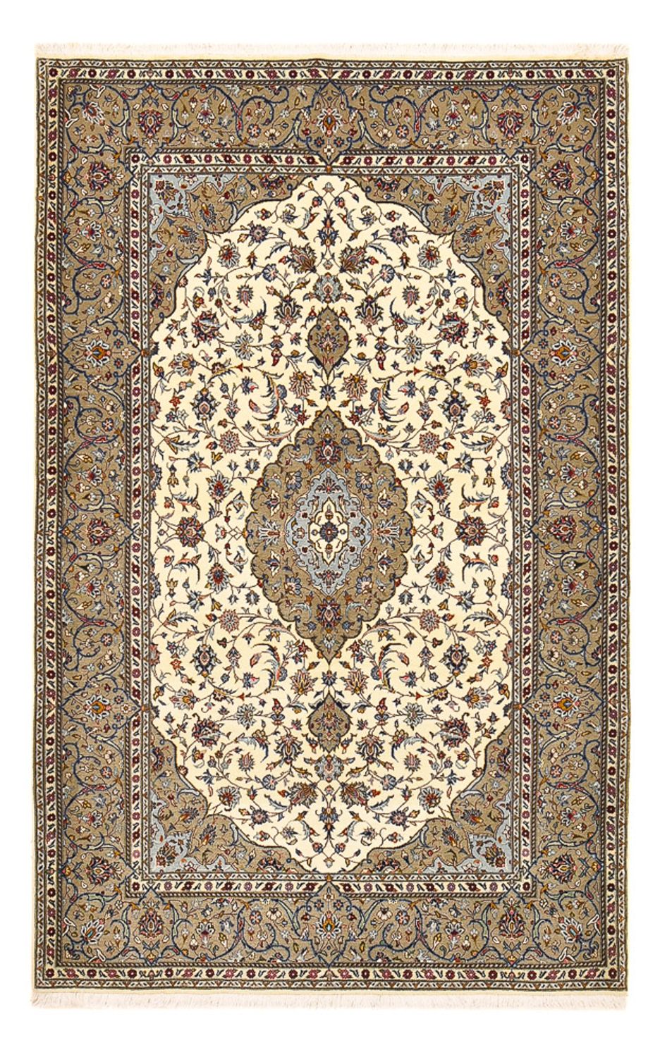 Persiska mattor - Keshan - 225 x 142 cm - sand