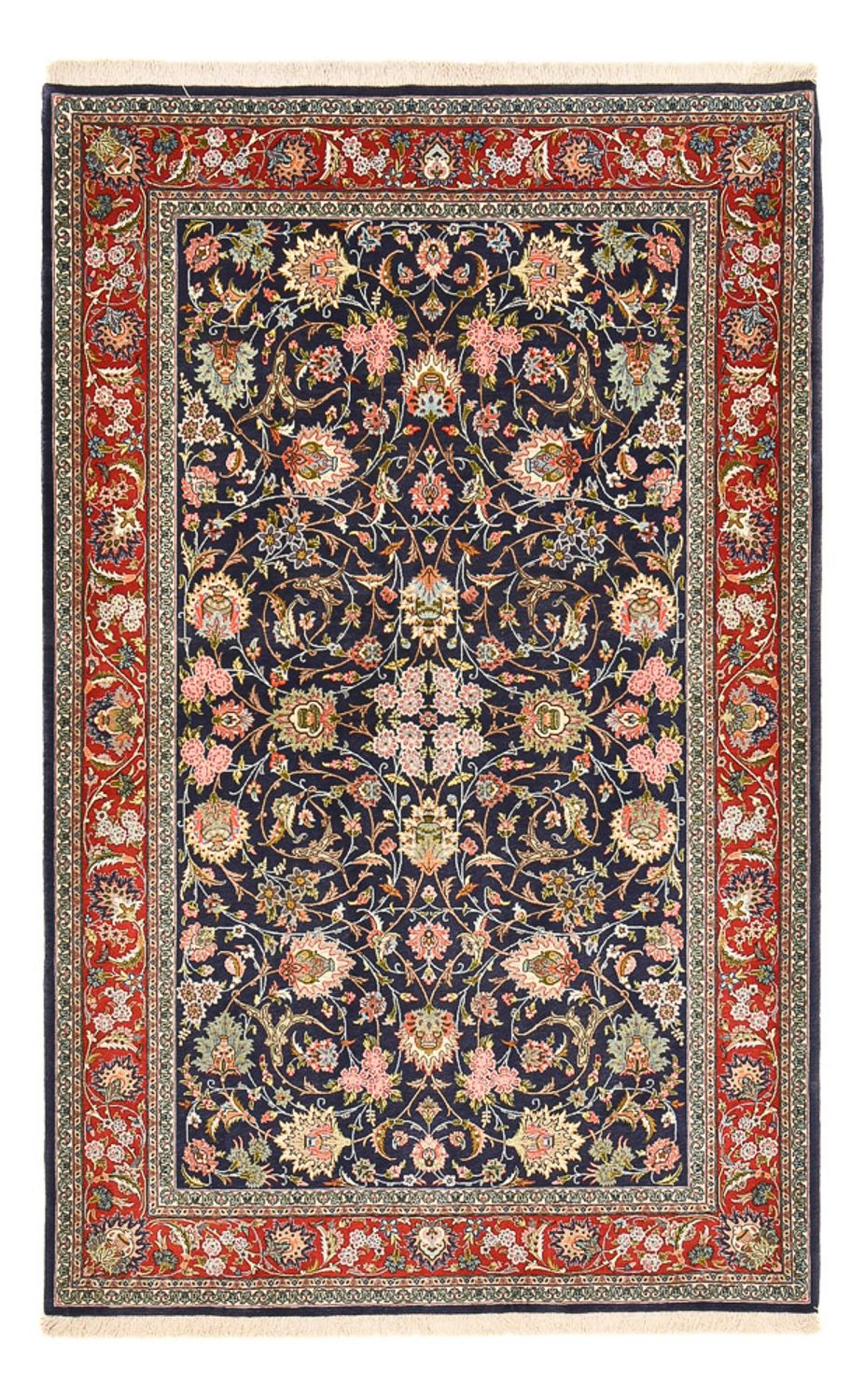 Persisk matta - Isfahan - Premium - 220 x 140 cm - mörkblå