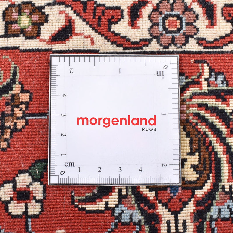 Persisk matta - Bijar runt  - 200 x 200 cm - mörkröd