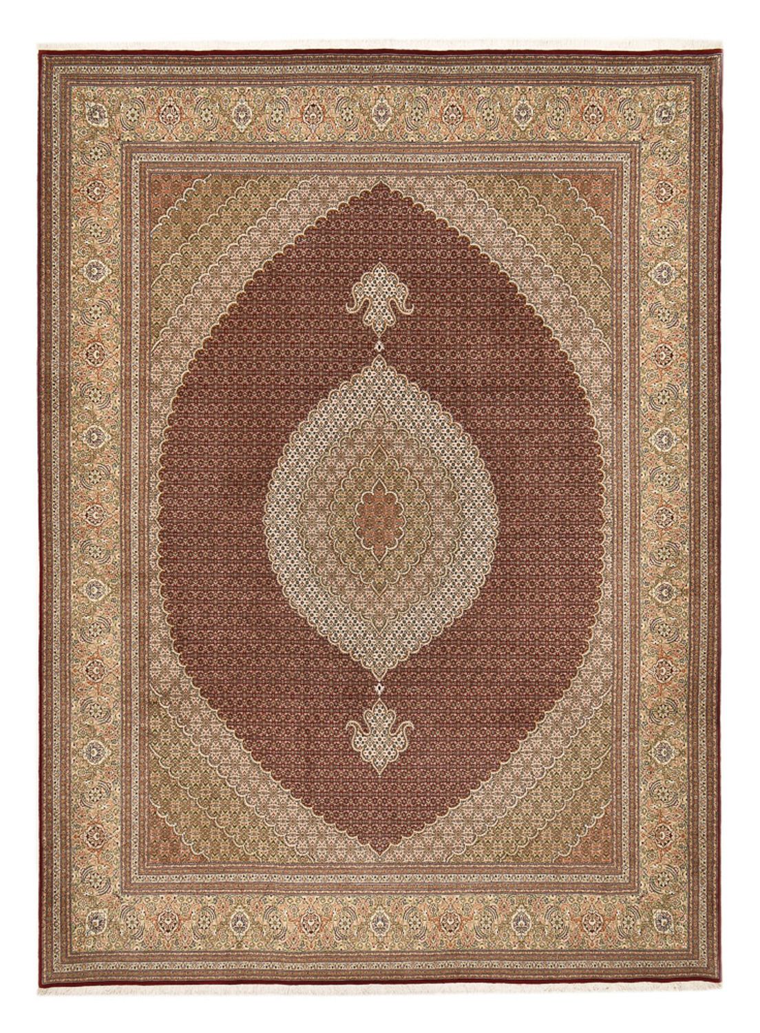 Persisk matta - Tabriz - Royal - 407 x 301 cm - mörk beige