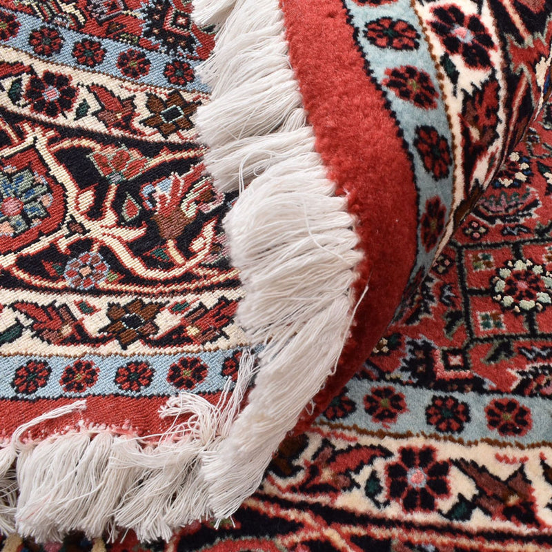 Persisk matta - Bijar runt  - 150 x 150 cm - mörkröd