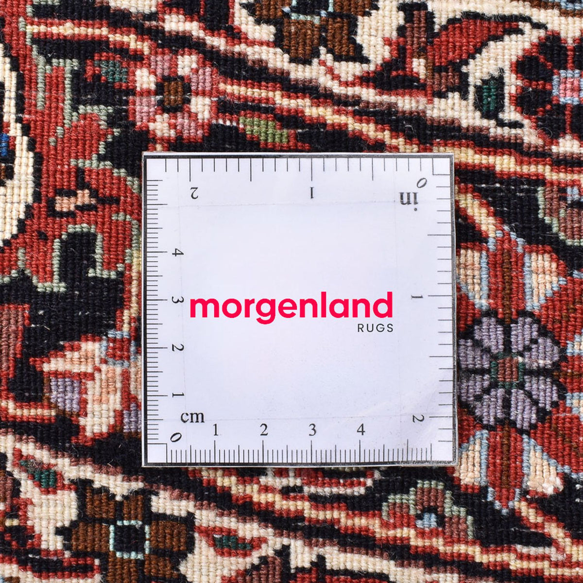 Persisk matta - Bijar runt  - 150 x 150 cm - mörkröd