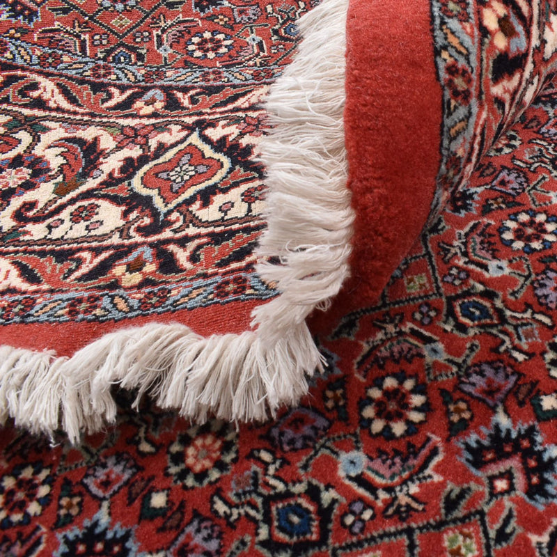 Persisk matta - Bijar runt  - 170 x 170 cm - mörkröd