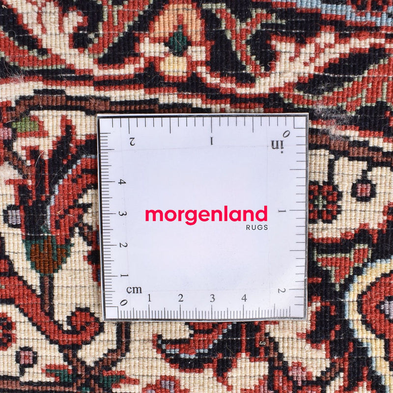 Persisk matta - Bijar runt  - 170 x 170 cm - mörkröd