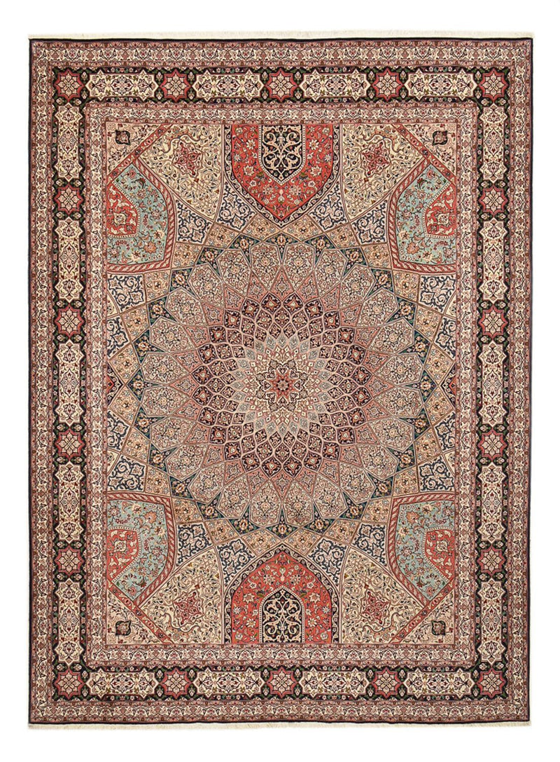 Persisk matta - Tabriz - Royal - 400 x 303 cm - mörk beige