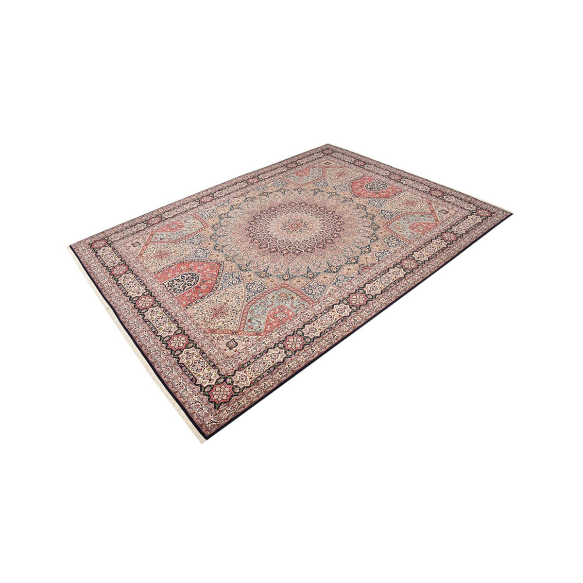 Persisk matta - Tabriz - Royal - 400 x 303 cm - mörk beige
