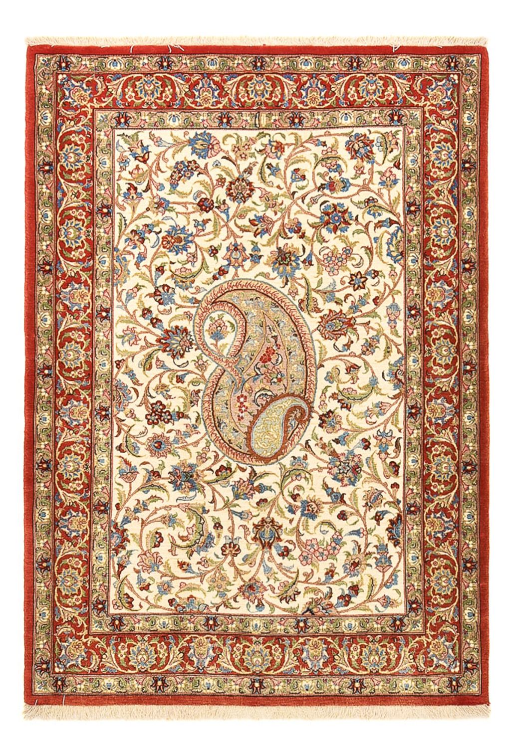 Persisk matta - Ghom - Kunglig - 162 x 109 cm - beige