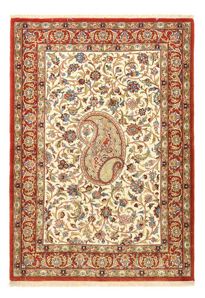 Persisk matta - Ghom - Kunglig - 162 x 109 cm - beige