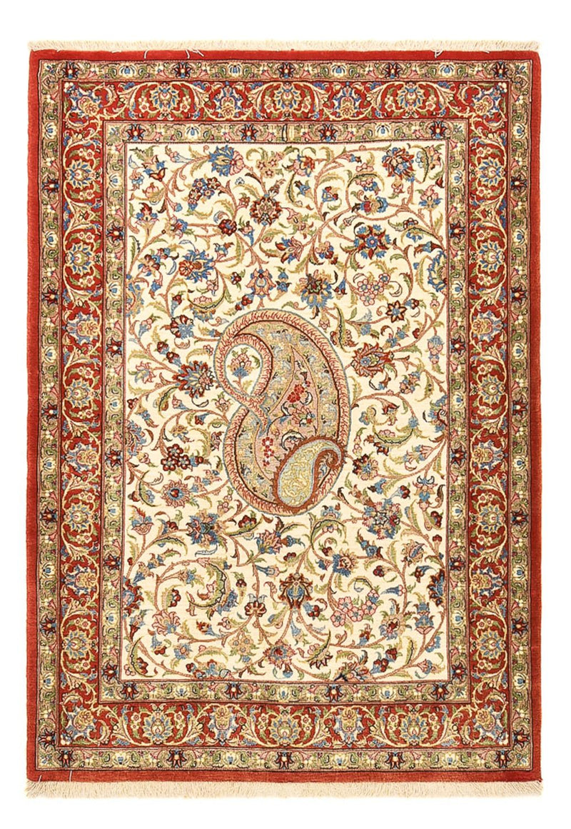 Persisk matta - Ghom - Kunglig - 162 x 109 cm - beige