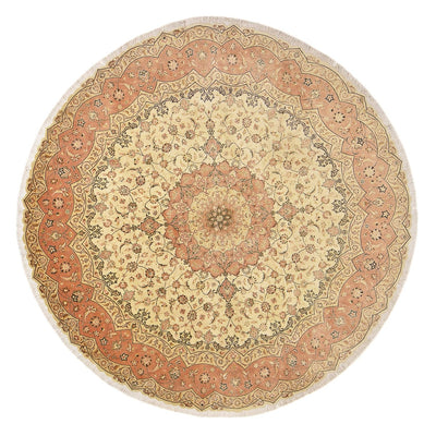 Persisk matta - Tabriz - Premium runt  - 310 x 310 cm - beige