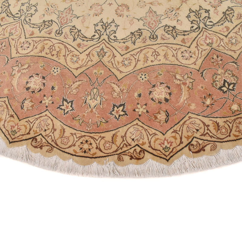 Persisk matta - Tabriz - Premium runt  - 310 x 310 cm - beige