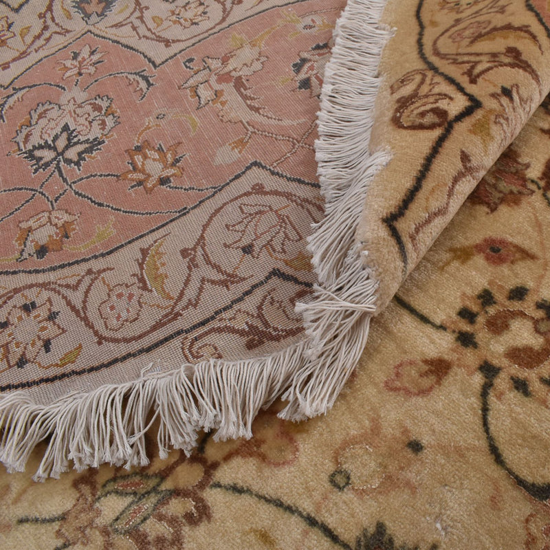Persisk matta - Tabriz - Premium runt  - 310 x 310 cm - beige