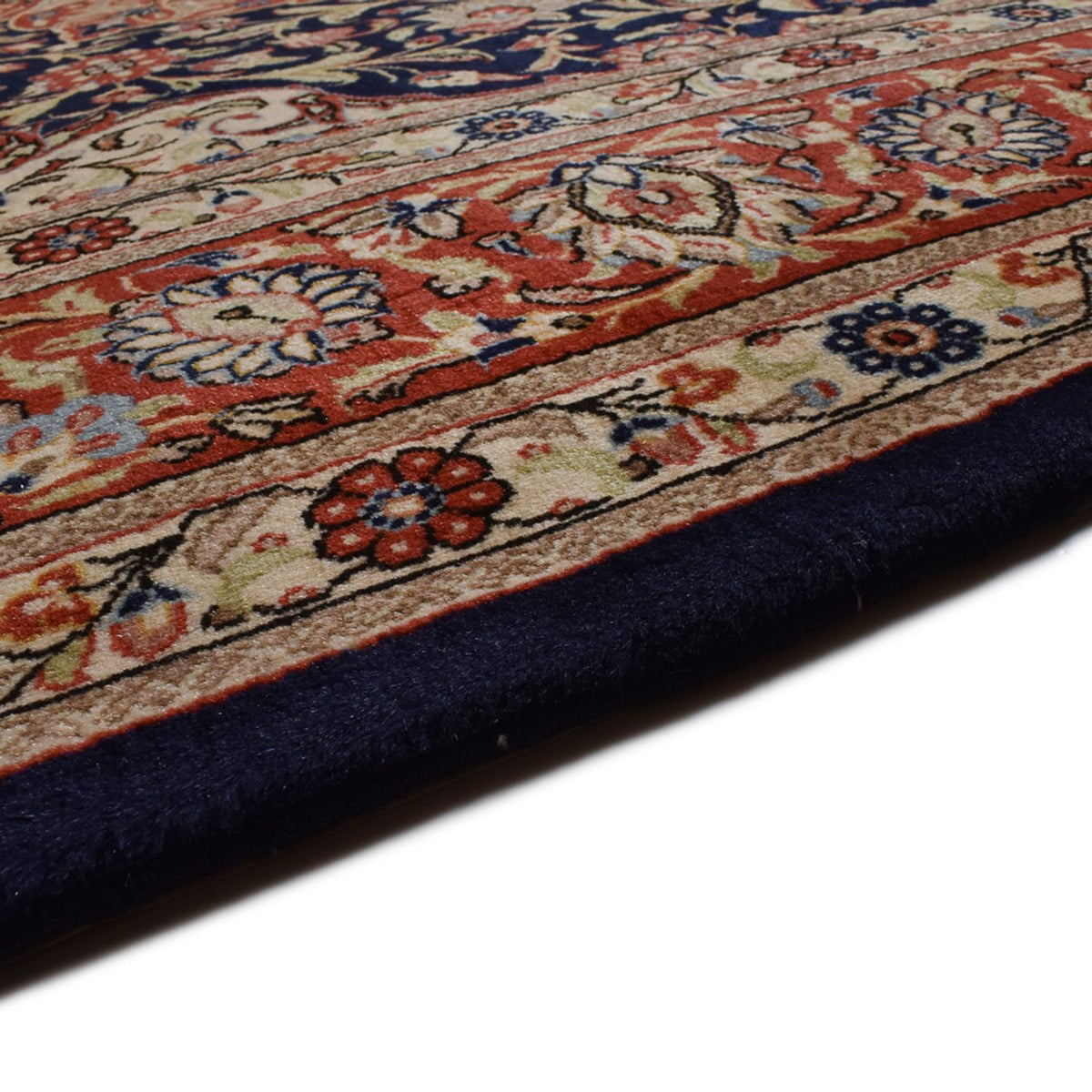 Persisk matta - Ghom - 301 x 221 cm - mörkblå