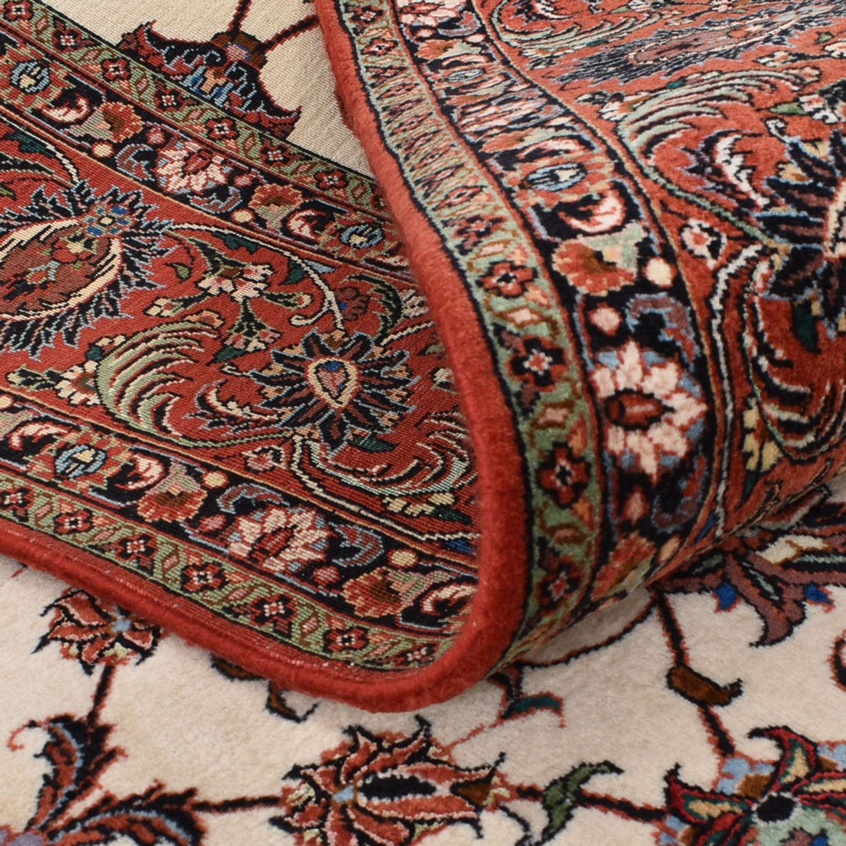 Persisk matta - Bijar kvadrat  - 251 x 241 cm - grädde