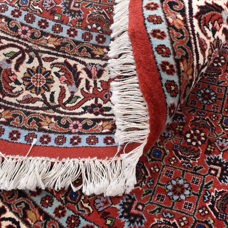 Persisk matta - Bijar runt  - 150 x 150 cm - mörkröd