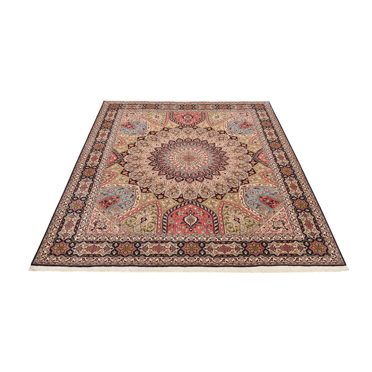 Persisk matta - Tabriz - Royal - 250 x 208 cm - mörk beige