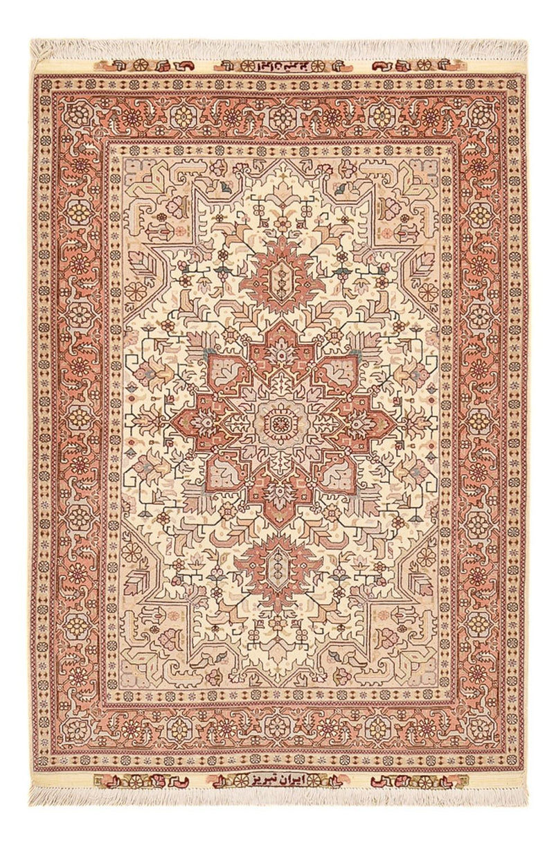 Persisk matta - Tabriz - Royal - 161 x 105 cm - ljusröd