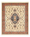 Sarouk Mattan 115x145cm - Persisk matta - Rektangulär / Ljusbeige / 115 x 145 cm Rektangulär
