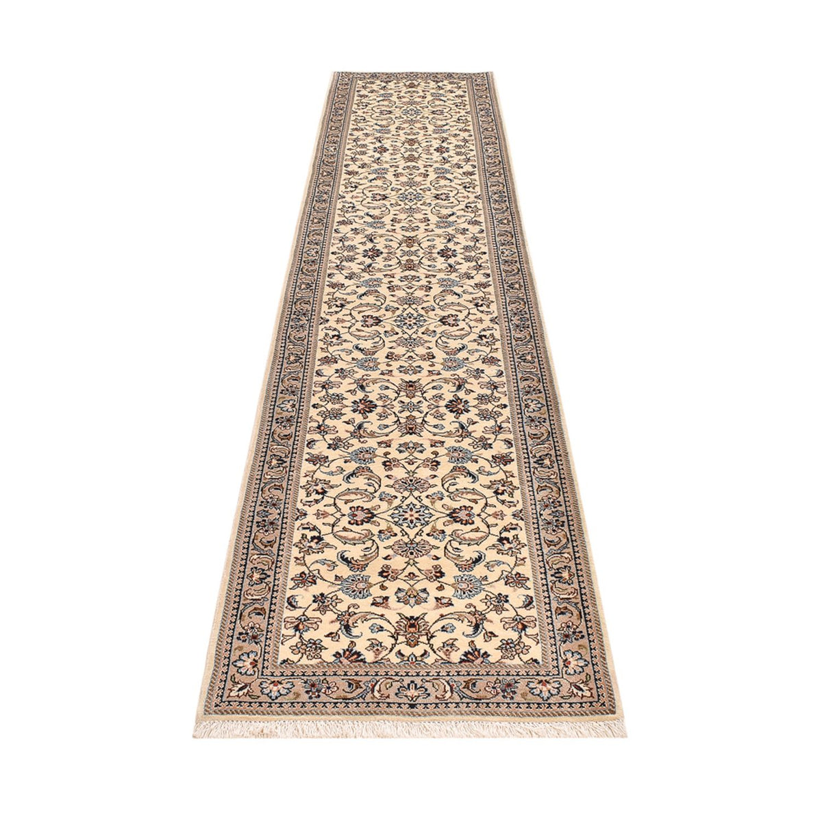 Runner Persiska mattor - Keshan - 373 x 79 cm - beige