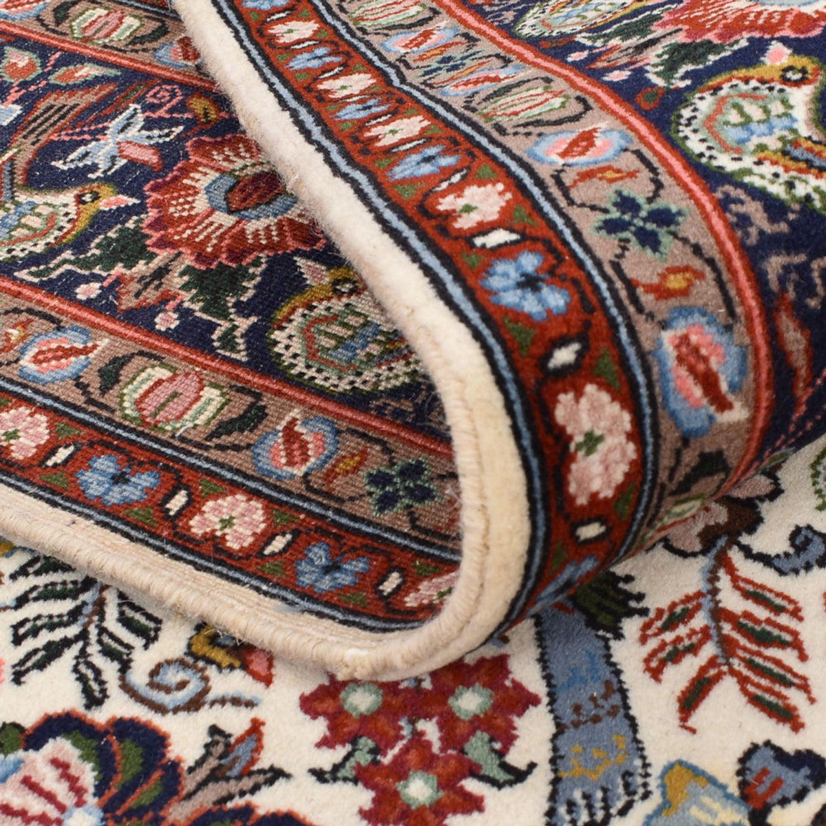 Persisk matta - Bijar - 215 x 137 cm - grädde