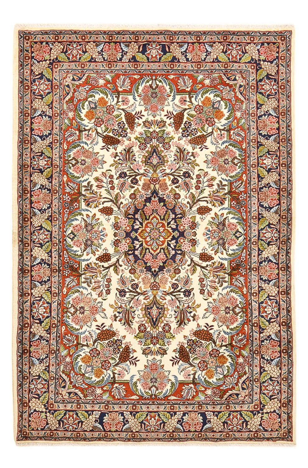 Persisk matta - Bijar - 204 x 138 cm - ljusbeige