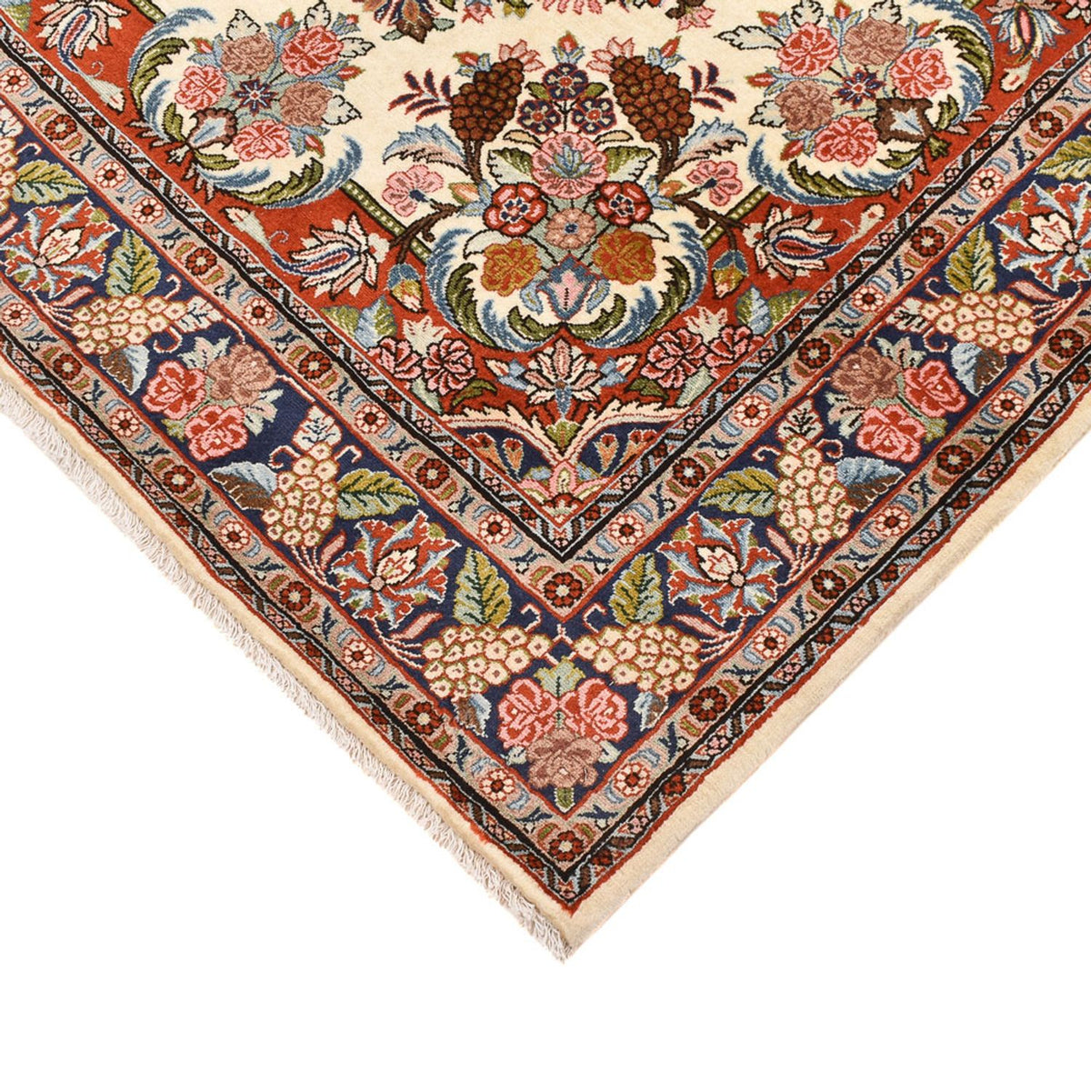 Persisk matta - Bijar - 204 x 138 cm - ljusbeige