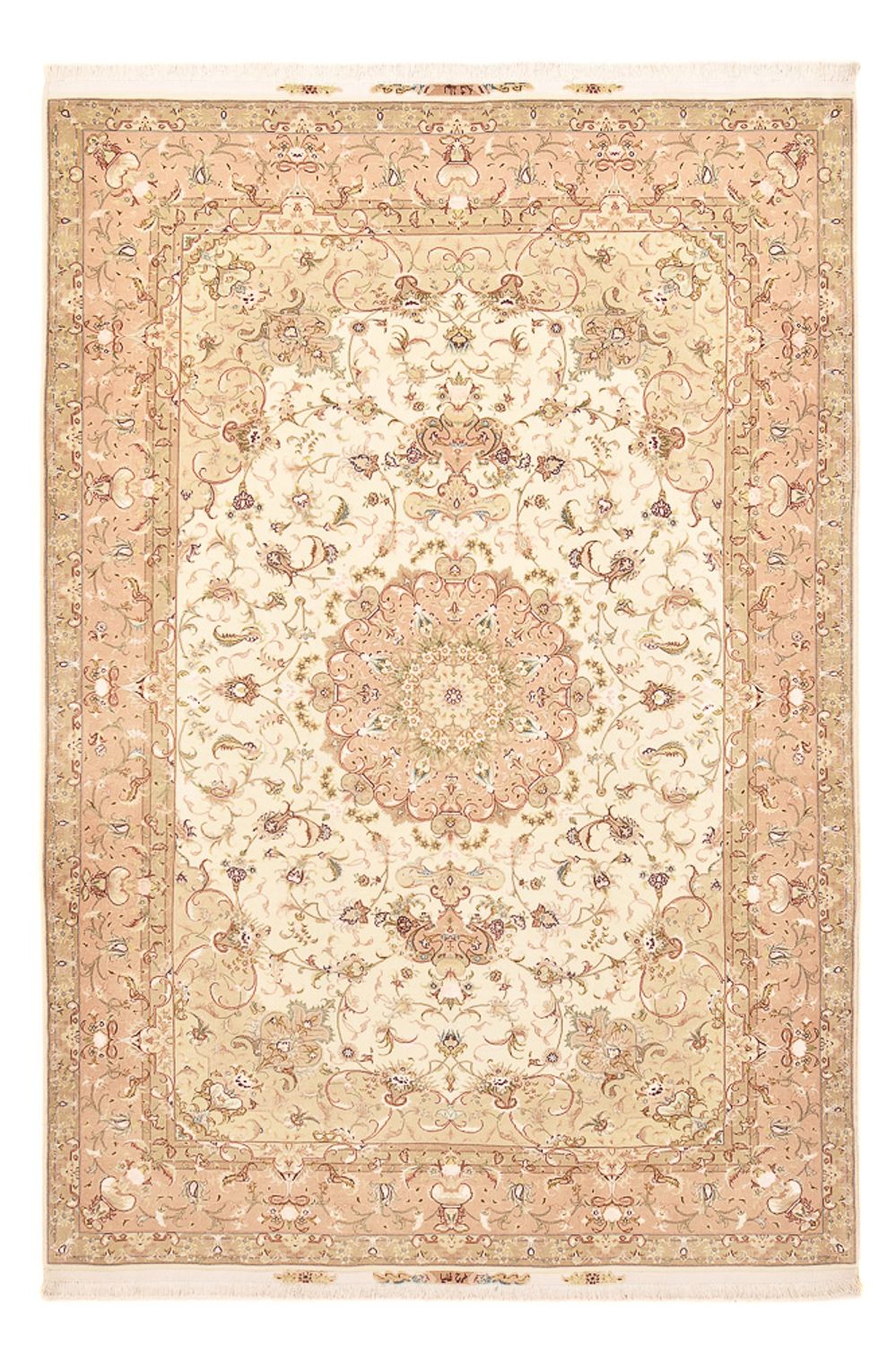 Persisk matta - Tabriz - Royal - 298 x 203 cm - ljusbeige