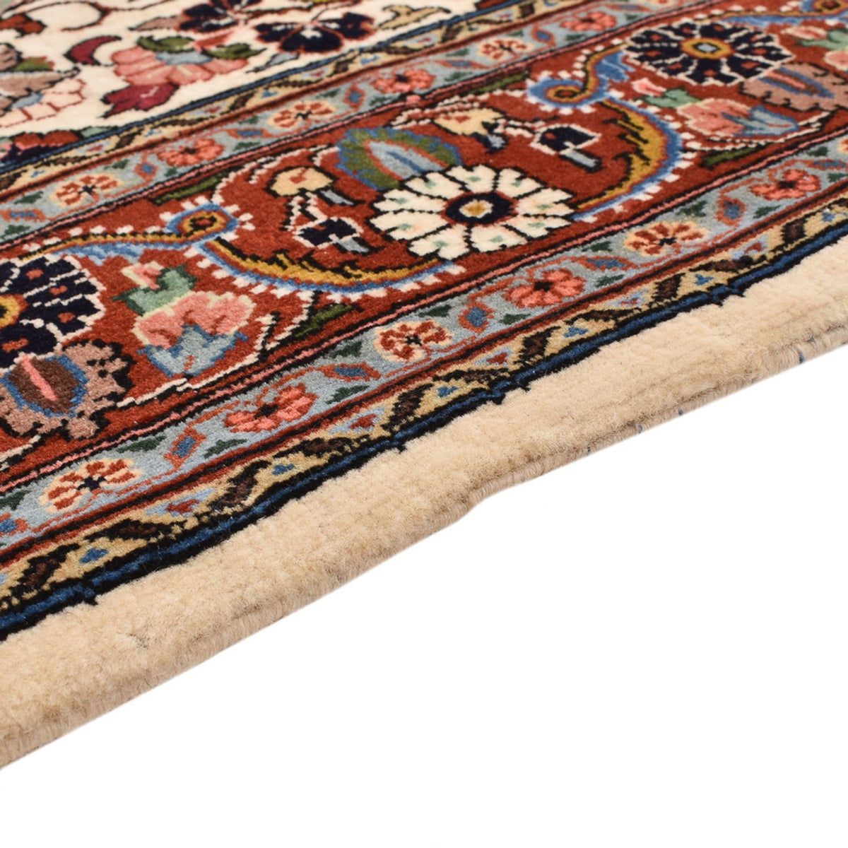 Persisk matta - Bijar - 209 x 139 cm - grädde