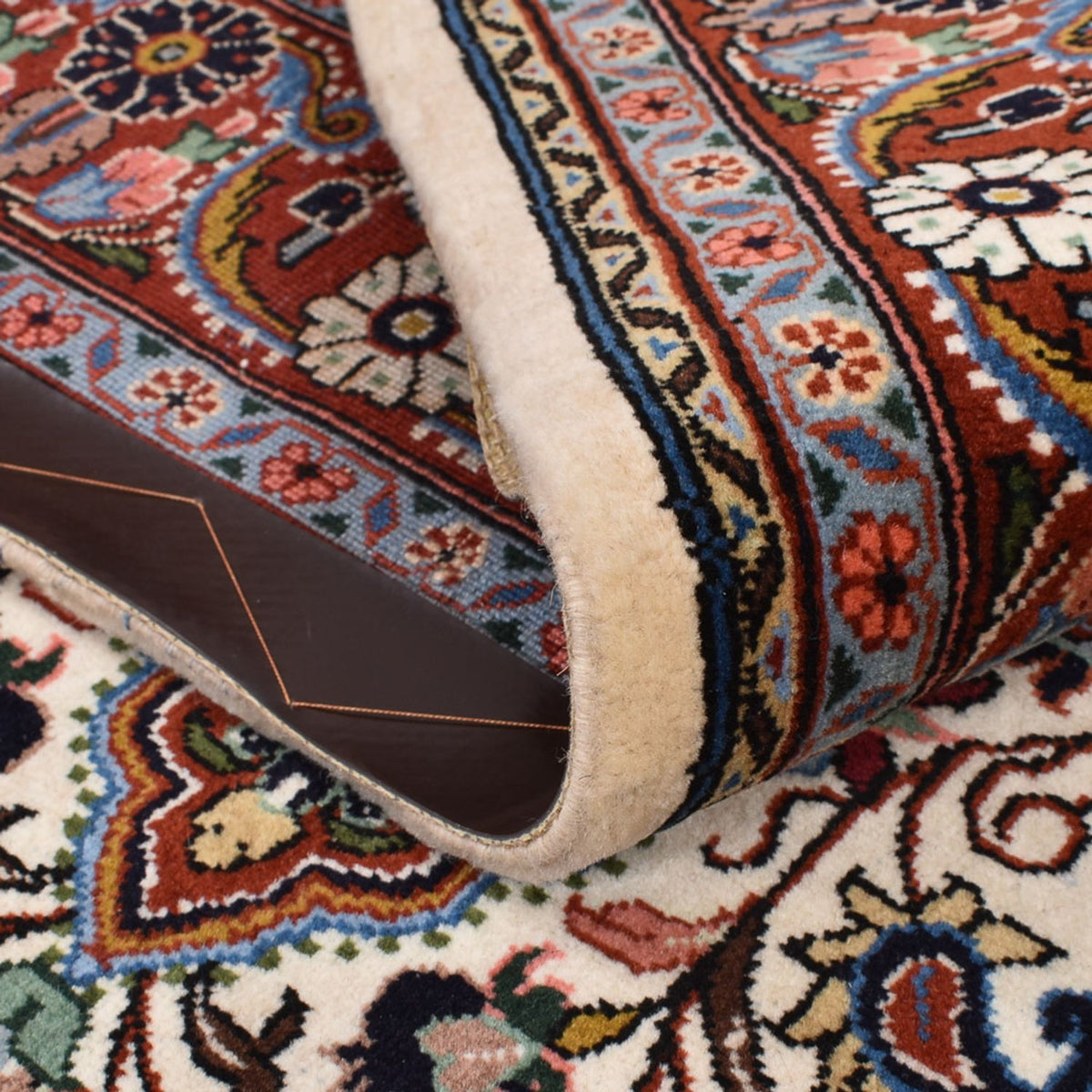 Persisk matta - Bijar - 209 x 139 cm - grädde