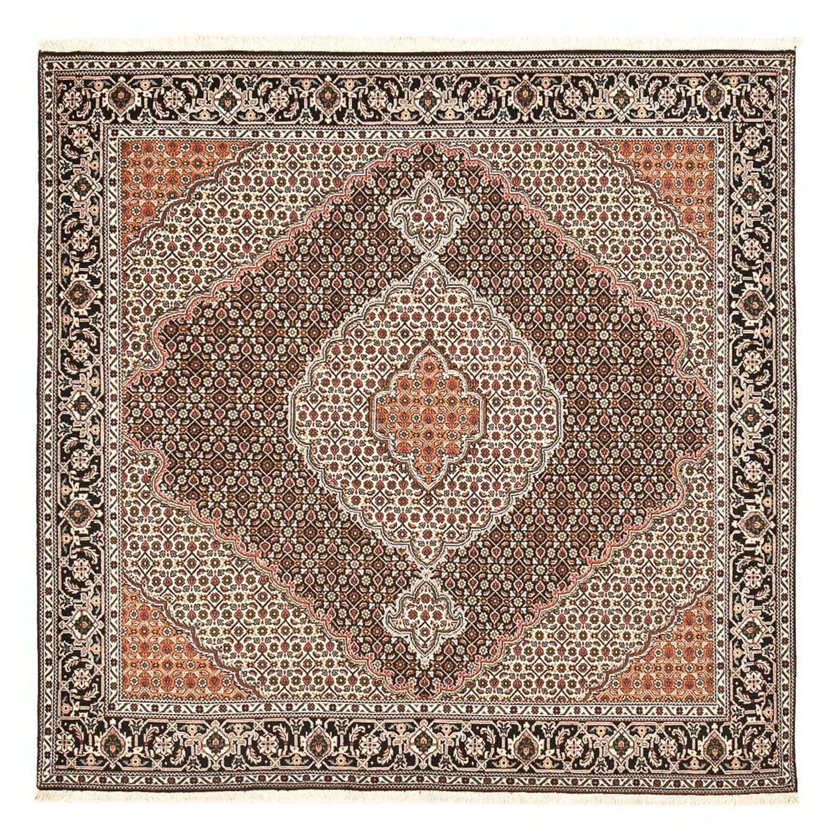 Persisk matta - Tabriz - Royal kvadrat  - 202 x 198 cm - brun
