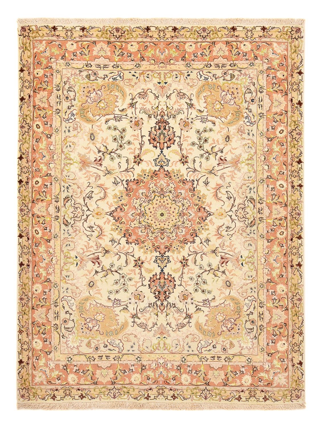 Persisk matta - Tabriz - Royal - 210 x 153 cm - ljusbeige