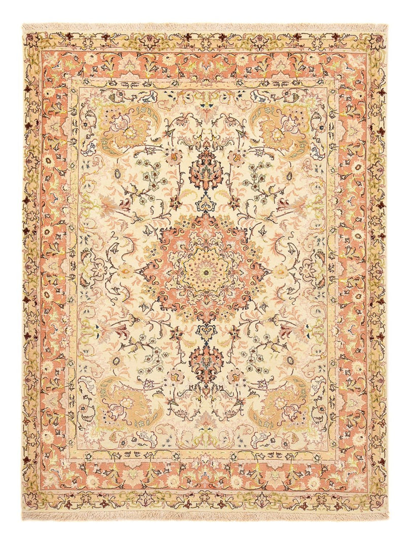Persisk matta - Tabriz - Royal - 210 x 153 cm - ljusbeige