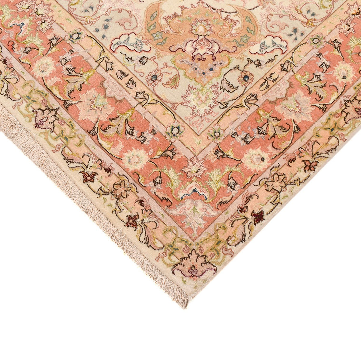 Persisk matta - Tabriz - Royal - 210 x 153 cm - ljusbeige