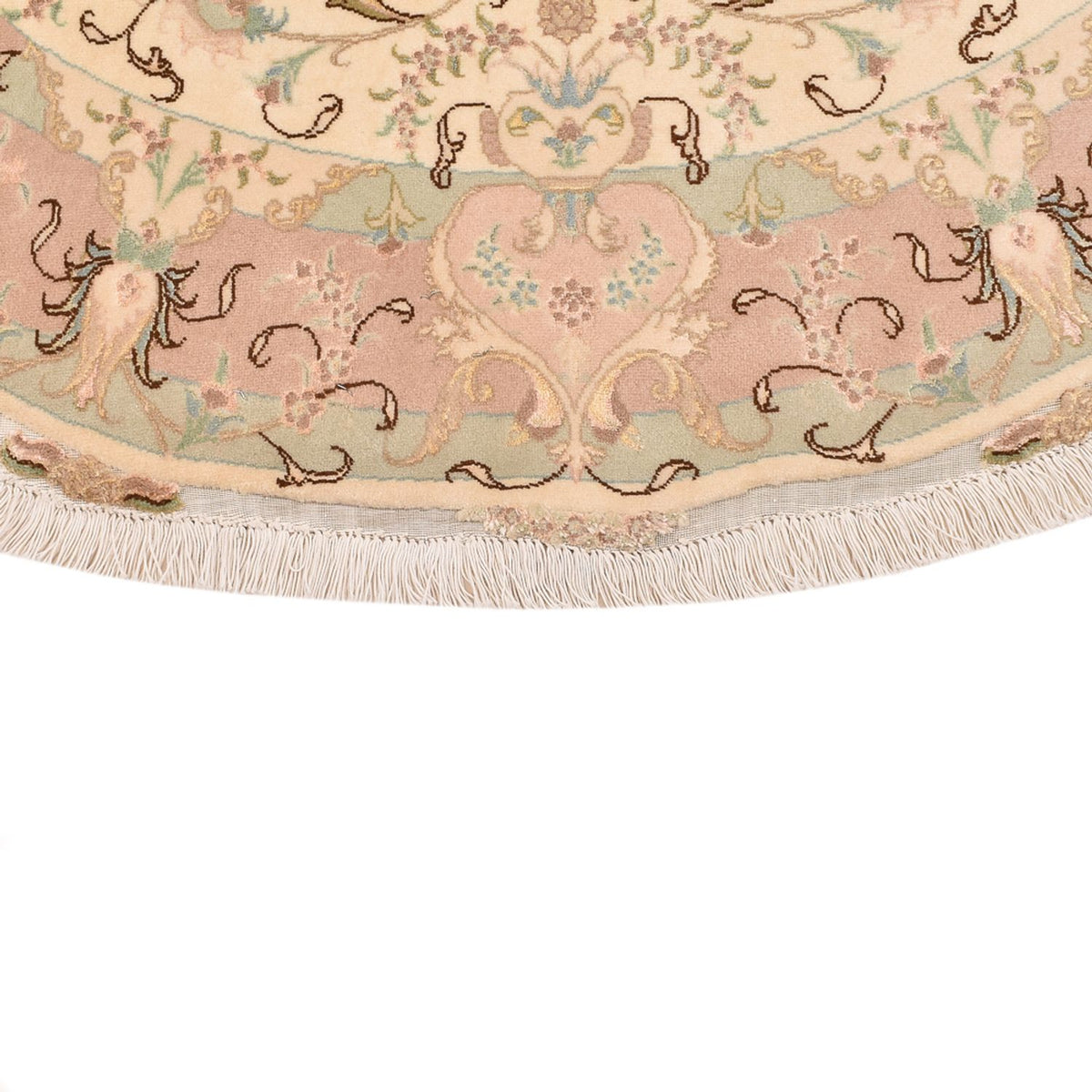 Persisk matta - Tabriz - Royal runt  - 150 x 150 cm - beige