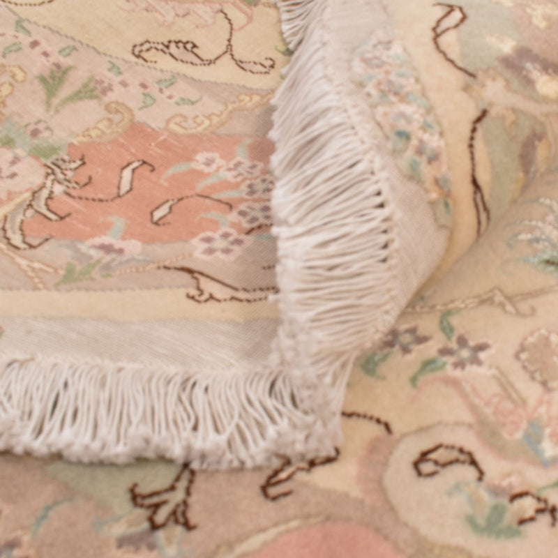 Persisk matta - Tabriz - Royal runt  - 150 x 150 cm - beige