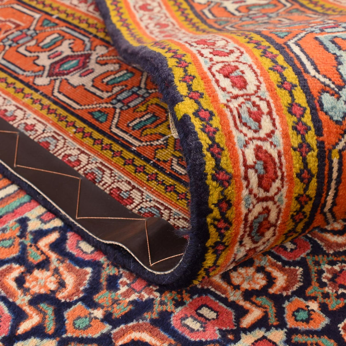 Persisk matta - Bijar - 393 x 298 cm - mörk beige