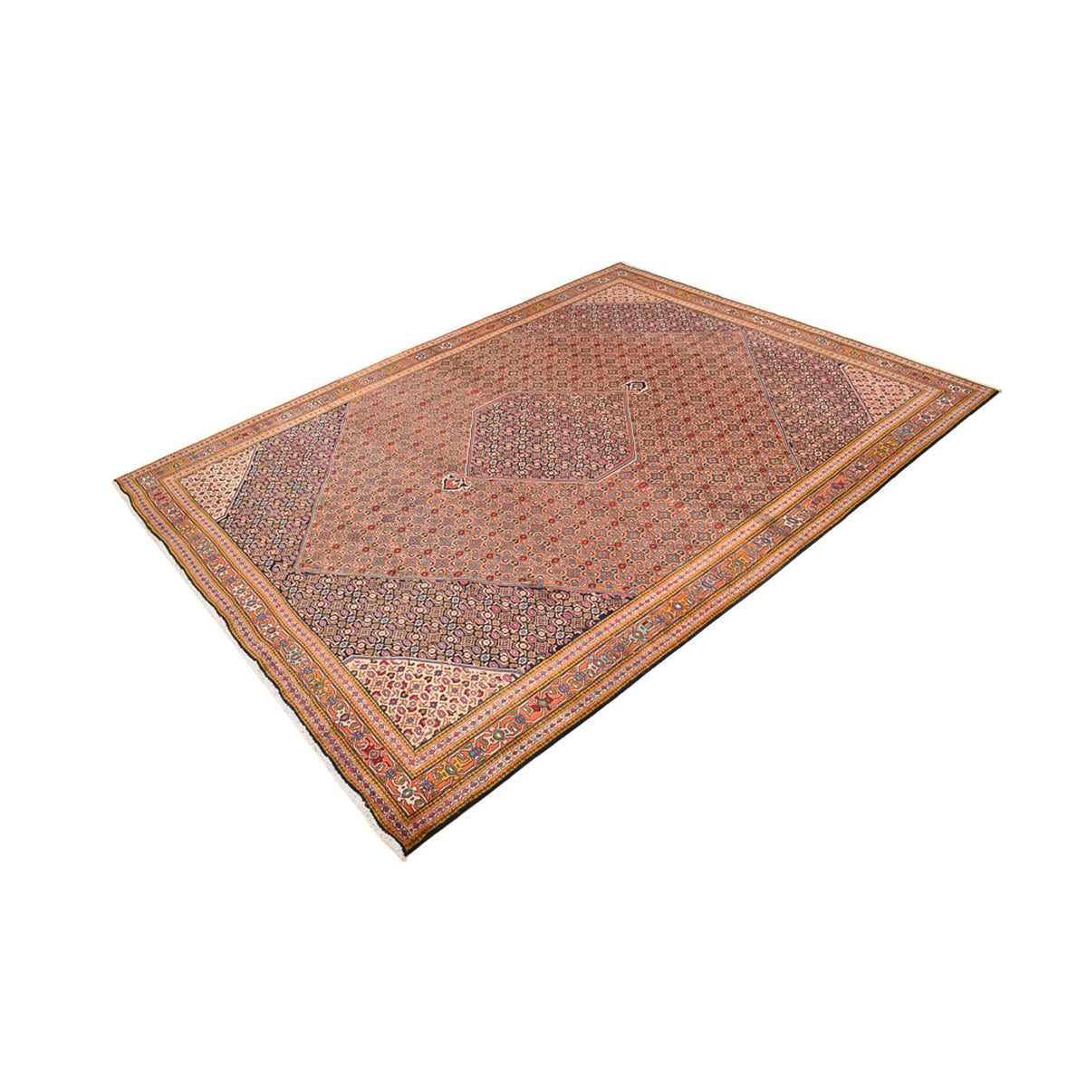 Persisk matta - Bijar - 393 x 298 cm - mörk beige