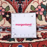 Persisk matta - Bijar runt  - 155 x 155 cm - mörkröd