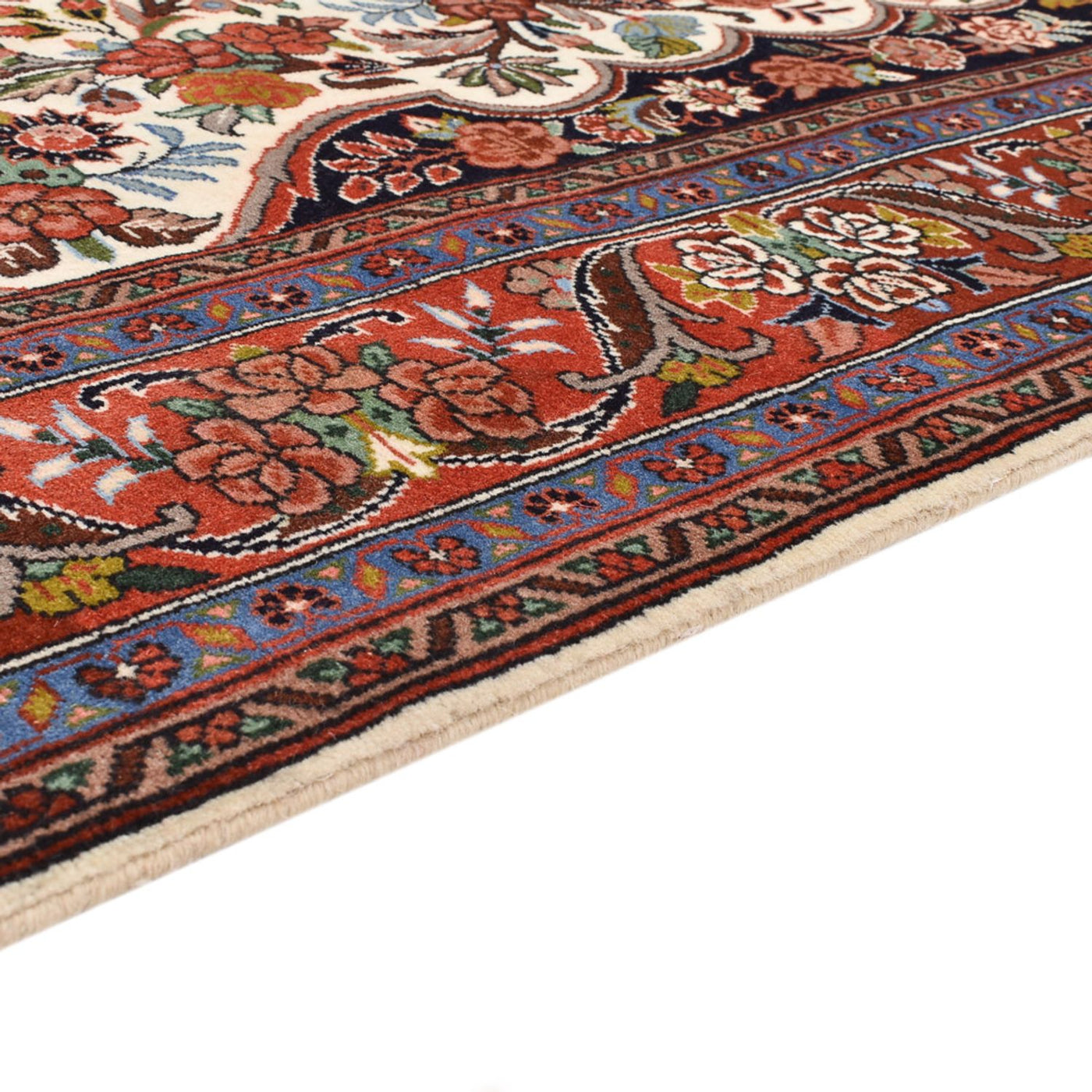 Persisk matta - Bijar - 219 x 136 cm - grädde