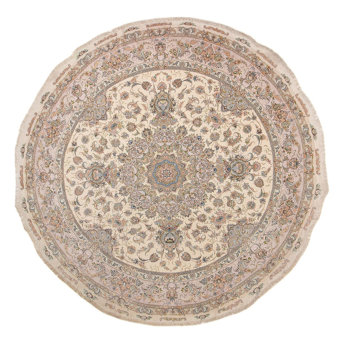 Persisk matta - Tabriz - Royal runt  - 303 x 303 cm - beige