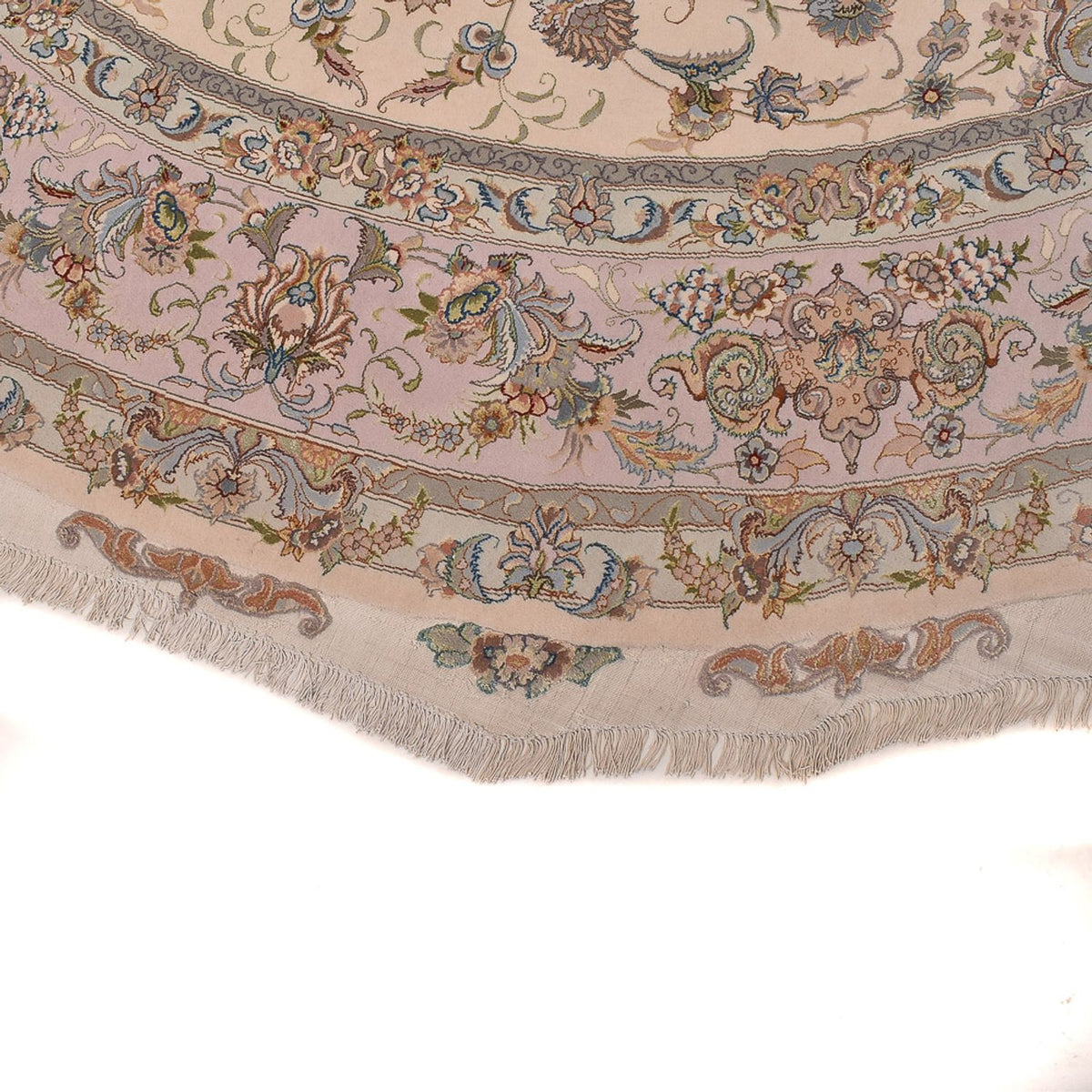 Persisk matta - Tabriz - Royal runt  - 303 x 303 cm - beige