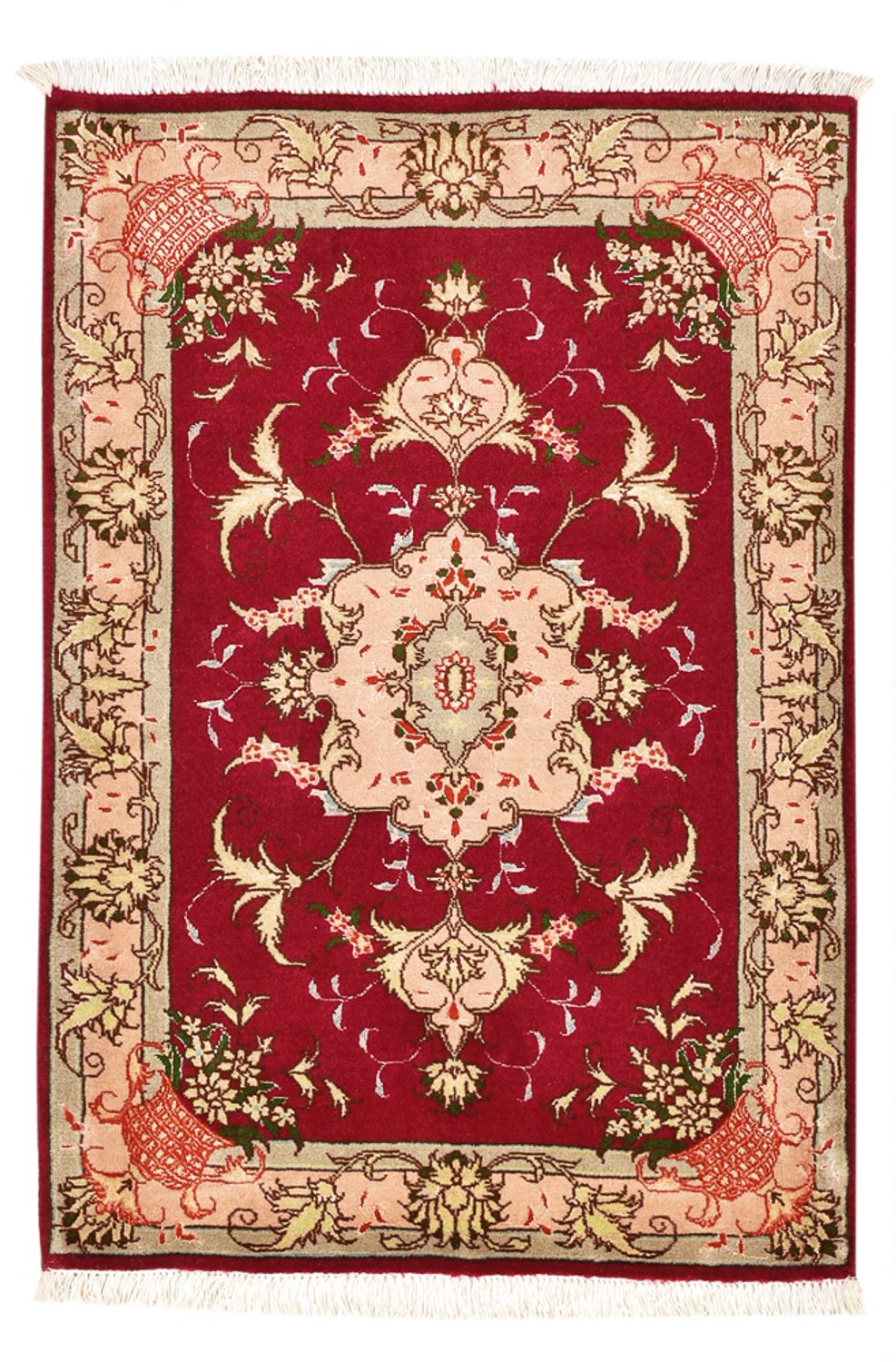 Persisk matta - Tabriz - Royal - 90 x 60 cm - röd